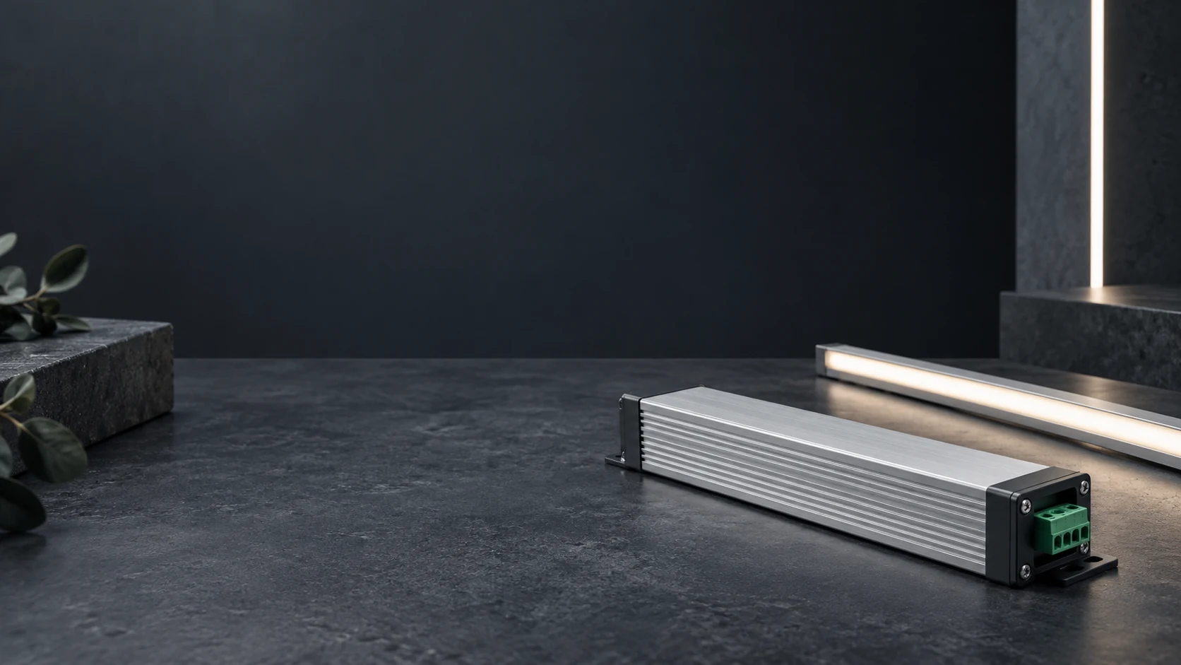 Aluminium LED driver and linear lighting